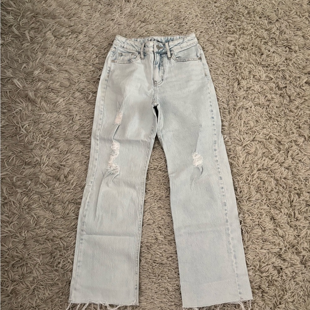 Art Class Light Blue Girls Distressed Jeans Size 10 - Picture 2 of 12